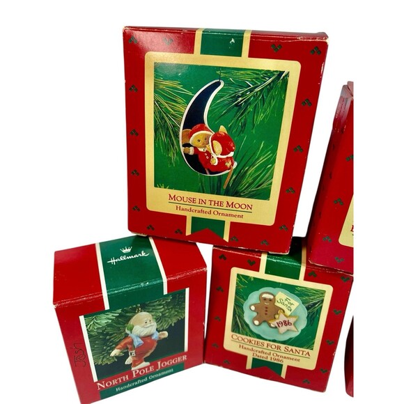 Lot of 7  Hallmark Keepsake Ornaments Vintage Christmas Collection Assorted 80s - Picture 2 of 7